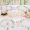 50 Pack Paper Placemats Disposable Green Floral Placemats 13.7 Inch Vintage Sage Green Flower Place Mats Chinoiserie Round Table Mats
